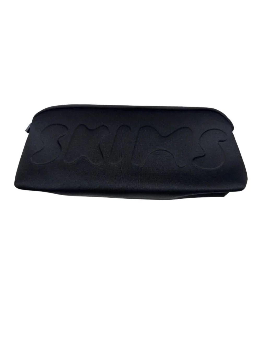 Skims Neoprene Clutch Zip Pouch in Soft Black